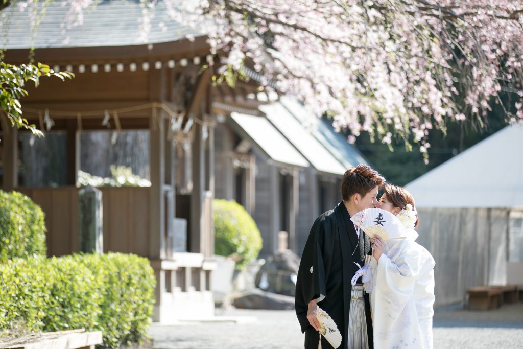 和装前撮りロケ｜桜の季節
